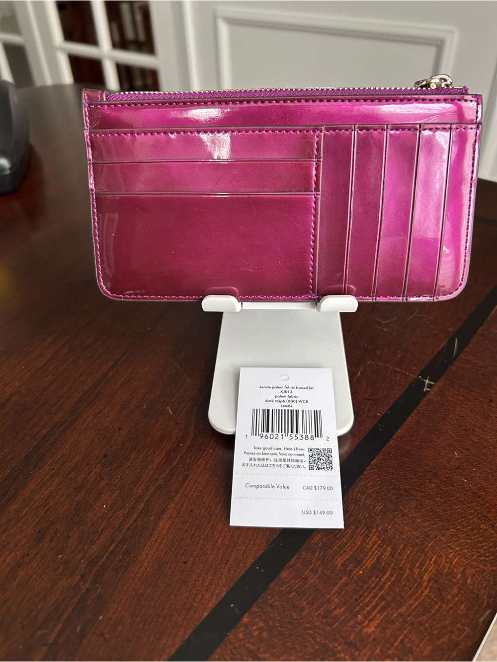 Kate Spade, Kenzie, Dark Raspberry wallet. New - Picture 2 of 3